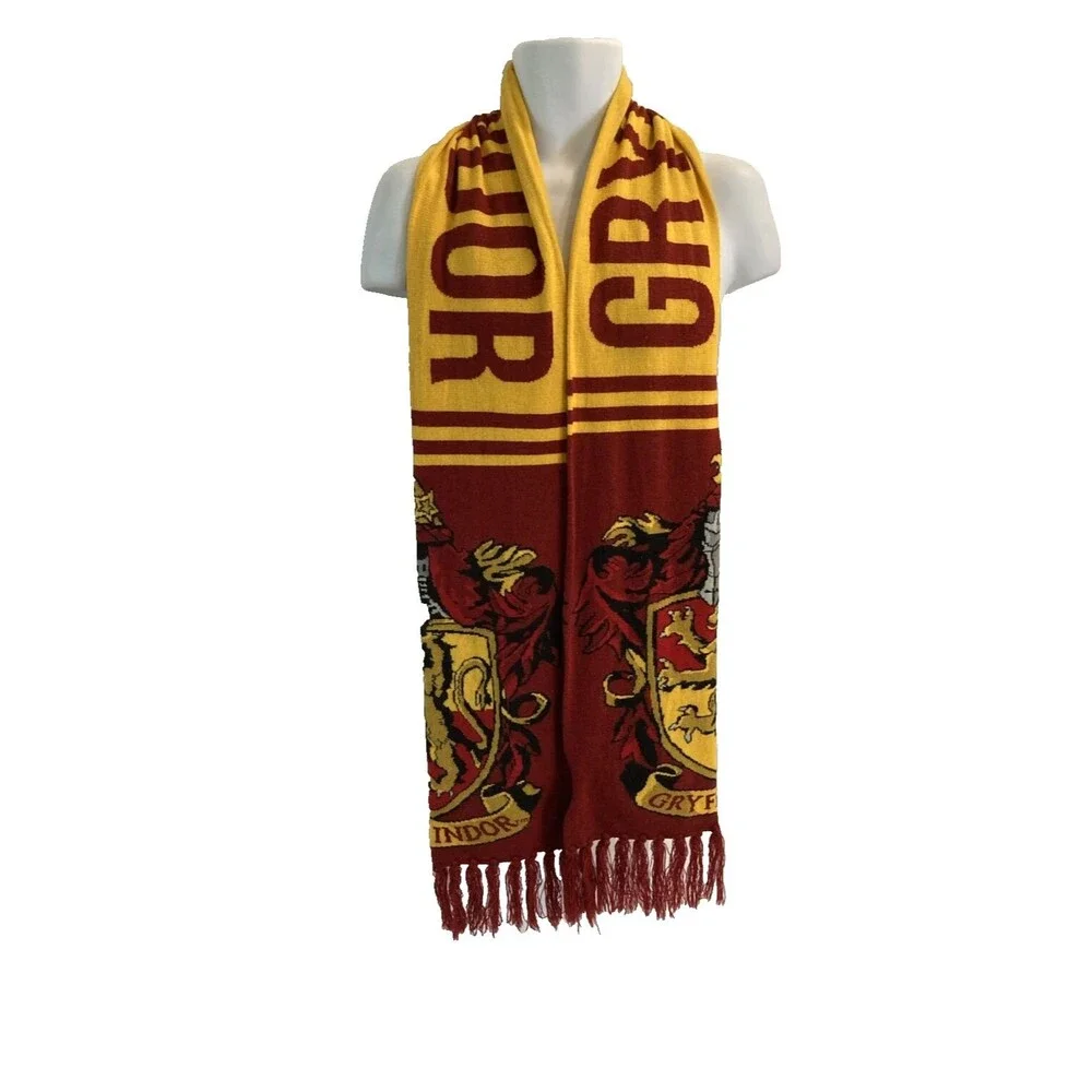 Harry Potter Official Gryffindor Crest Scarf w Fringe One Size Fits Most 73